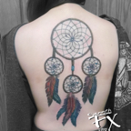 Dreamcatcher back tattoo