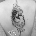 Filigree girl and dog