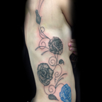 Roses on side