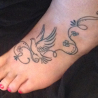 dove filigree on foot